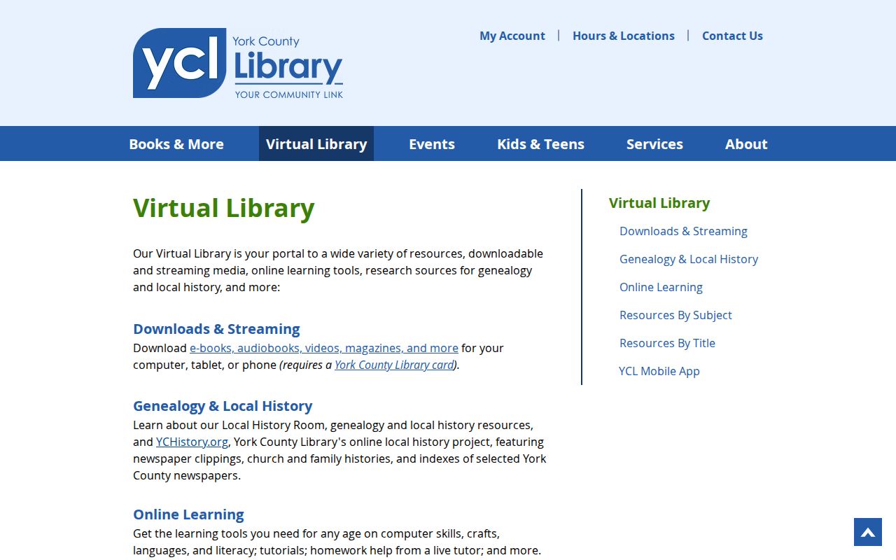 York County city directory research through York County Libraries virtual library